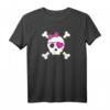 Piratin T-Shirt mit Schädel, Knochen, Herz und Augenklappe – Lustiges Piratenkostüm für Geburtstag, Weihnachten & Valentinstag