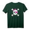Piratin T-Shirt mit Schädel, Knochen, Herz und Augenklappe – Lustiges Piratenkostüm für Geburtstag, Weihnachten & Valentinstag