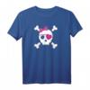 Piratin T-Shirt mit Schädel, Knochen, Herz und Augenklappe – Lustiges Piratenkostüm für Geburtstag, Weihnachten & Valentinstag