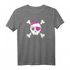 Piratin T-Shirt mit Schädel, Knochen, Herz und Augenklappe – Lustiges Piratenkostüm für Geburtstag, Weihnachten & Valentinstag