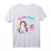 Kinder 6 Geburtstag Mädchen Ich bin 6 Jahre alt Party Einhorn T-Shirt – Buntes Geburtstagsoutfit für Kinder, perfekte Geschenkidee für die Geburtstagsfeier und Schulparty