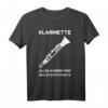 Klarinette T-Shirt für Musiker - Bassklarinette & B-Klarinette Geschenk für Orchesterliebhaber, Geburtstags- & Weihnachtsgeschenk