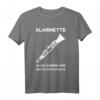 Klarinette T-Shirt für Musiker - Bassklarinette & B-Klarinette Geschenk für Orchesterliebhaber, Geburtstags- & Weihnachtsgeschenk