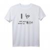 I Love Music Musik Notation T-Shirt – Perfektes Geschenk für Musiker, Bandmitglieder und Musikliebhaber