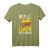 Wenn Dir das Leben eine Zitrone gibt – Motivations T-Shirt mit Kochspruch, Geschenkidee für Positivdenker & Esoterik-Fans