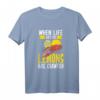 Wenn Dir das Leben eine Zitrone gibt – Motivations T-Shirt mit Kochspruch, Geschenkidee für Positivdenker & Esoterik-Fans