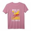 Wenn Dir das Leben eine Zitrone gibt – Motivations T-Shirt mit Kochspruch, Geschenkidee für Positivdenker & Esoterik-Fans