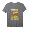 Wenn Dir das Leben eine Zitrone gibt – Motivations T-Shirt mit Kochspruch, Geschenkidee für Positivdenker & Esoterik-Fans