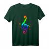 Regenbogen Musik Geschenk Buntes Notenschlüssel T-Shirt – Perfektes Geschenk für Musiker, Komponisten & Musikliebhaber zu Weihnachten & Geburtstag