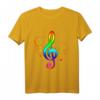Regenbogen Musik Geschenk Buntes Notenschlüssel T-Shirt – Perfektes Geschenk für Musiker, Komponisten & Musikliebhaber zu Weihnachten & Geburtstag