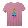 Regenbogen Musik Geschenk Buntes Notenschlüssel T-Shirt – Perfektes Geschenk für Musiker, Komponisten & Musikliebhaber zu Weihnachten & Geburtstag