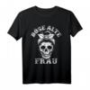 Böse Alte Frau unordentlicher Brötchenschädel T-Shirt – Lustiges Halloween- und Feiertags-Shirt für Erwachsene