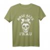 Böse Alte Frau unordentlicher Brötchenschädel T-Shirt – Lustiges Halloween- und Feiertags-Shirt für Erwachsene
