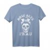 Böse Alte Frau unordentlicher Brötchenschädel T-Shirt – Lustiges Halloween- und Feiertags-Shirt für Erwachsene