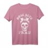 Böse Alte Frau unordentlicher Brötchenschädel T-Shirt – Lustiges Halloween- und Feiertags-Shirt für Erwachsene