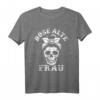 Böse Alte Frau unordentlicher Brötchenschädel T-Shirt – Lustiges Halloween- und Feiertags-Shirt für Erwachsene