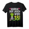 Herren 18. Geburtstag T-Shirt – Hurra der Lauch wird 18 lustiges Geburtstagsmotiv für Frauen und Männer, Party-Outfit für die Feier