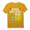Herren 18. Geburtstag T-Shirt – Hurra der Lauch wird 18 lustiges Geburtstagsmotiv für Frauen und Männer, Party-Outfit für die Feier