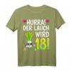 Herren 18. Geburtstag T-Shirt – Hurra der Lauch wird 18 lustiges Geburtstagsmotiv für Frauen und Männer, Party-Outfit für die Feier
