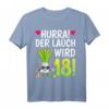 Herren 18. Geburtstag T-Shirt – Hurra der Lauch wird 18 lustiges Geburtstagsmotiv für Frauen und Männer, Party-Outfit für die Feier