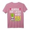 Herren 18. Geburtstag T-Shirt – Hurra der Lauch wird 18 lustiges Geburtstagsmotiv für Frauen und Männer, Party-Outfit für die Feier