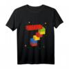 Kinder Building Blocks T-Shirt – Perfektes Geburtstagsgeschenk für 7-Jährige, Baustein-Design für Jungen und Mädchen