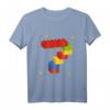 Kinder Building Blocks T-Shirt – Perfektes Geburtstagsgeschenk für 7-Jährige, Baustein-Design für Jungen und Mädchen