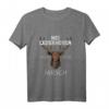 Mei Lederhosn trogt no da Hirsch - Lustiges Trachten T-Shirt für Oktoberfest, Wiesn, Jäger & Landfest mit Humor für Männer und Kinder