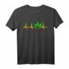 Kiffer Hemd mit Marijuana Blatt und Herzschlag Motiv – Geschenk für Reggae, Dub Dancehall und Weed Fans zu Weihnachten oder Geburtstag