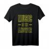 Music Is The Answer - Audio Lover / Musiker T-Shirt für Musikfans und Musiker, klassisch geschnitten