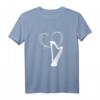 Harfen Motiv T-Shirt für Harfenisten Musiker - Perfektes Outfit für Konzert, Probe & Musikschule, Geschenkidee für Harfenliebhaber