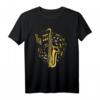Musiker Notenschlüssel Saxophonist Musik Noten Saxophon T-Shirt – Perfektes Geschenk für Saxophonspieler & Jazzliebhaber
