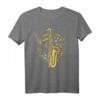 Musiker Notenschlüssel Saxophonist Musik Noten Saxophon T-Shirt – Perfektes Geschenk für Saxophonspieler & Jazzliebhaber