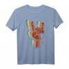 Teufelshörne Zeichen Retro Vintage Metal Fork Pommesgabel T-Shirt – Perfektes Geschenk für Rock- und Metal-Fans, Musiker und Bandmitglieder