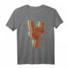 Teufelshörne Zeichen Retro Vintage Metal Fork Pommesgabel T-Shirt – Perfektes Geschenk für Rock- und Metal-Fans, Musiker und Bandmitglieder