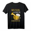 Musik und Bier - Lustiges Musiker Tenorhorn Blasmusik T-Shirt für Blasorchester, Festivals & Musikfans
