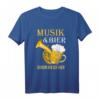 Musik und Bier - Lustiges Musiker Tenorhorn Blasmusik T-Shirt für Blasorchester, Festivals & Musikfans