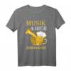 Musik und Bier - Lustiges Musiker Tenorhorn Blasmusik T-Shirt für Blasorchester, Festivals & Musikfans