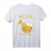 Musik und Bier - Lustiges Musiker Tenorhorn Blasmusik T-Shirt für Blasorchester, Festivals & Musikfans