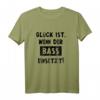 Glück Ist Wenn Der Bass Einsetzt - Coole Musik Lautstärke T-Shirt für Tänzer, Musiker & Clubfans zum Feiern