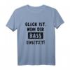 Glück Ist Wenn Der Bass Einsetzt - Coole Musik Lautstärke T-Shirt für Tänzer, Musiker & Clubfans zum Feiern