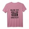 Glück Ist Wenn Der Bass Einsetzt - Coole Musik Lautstärke T-Shirt für Tänzer, Musiker & Clubfans zum Feiern