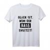 Glück Ist Wenn Der Bass Einsetzt - Coole Musik Lautstärke T-Shirt für Tänzer, Musiker & Clubfans zum Feiern