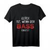 Lustiges Bassist T-Shirt - Glück ist wenn der Bass einsetzt, coole Geschenkidee für Bassisten & Musiker