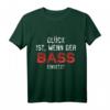 Lustiges Bassist T-Shirt - Glück ist wenn der Bass einsetzt, coole Geschenkidee für Bassisten & Musiker