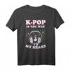 Kpop Damen Manga Seoul T-Shirt - Hallyu Asiatisch Koreanisch Musik & Kawaii Bubble Tea Style für K-Drama & Anime Fans