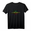 Reggae Herzschlag Puls Frequenz Musik Welle Farben T-Shirt – Geschenkidee für Musikliebhaber, Festival & Reggae Fans