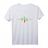 Reggae Herzschlag Puls Frequenz Musik Welle Farben T-Shirt – Geschenkidee für Musikliebhaber, Festival & Reggae Fans