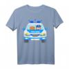 Polizeiauto mit Blaulicht Polizeifahrzeug T-Shirt für Kinder & Erwachsene – Perfekt für Polizei-Fans & Kindergeburtstage
