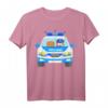 Polizeiauto mit Blaulicht Polizeifahrzeug T-Shirt für Kinder & Erwachsene – Perfekt für Polizei-Fans & Kindergeburtstage
